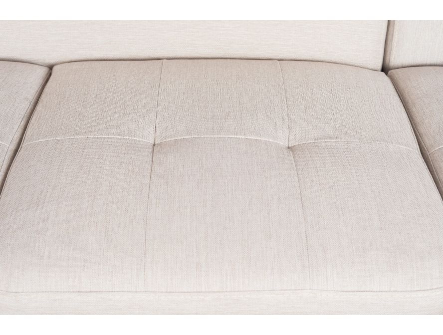 Canapé D'angle Convertible 3 Places En L Avec Repose-pieds - Velours Côtelé, Chargeur USB, Rangements - Beige